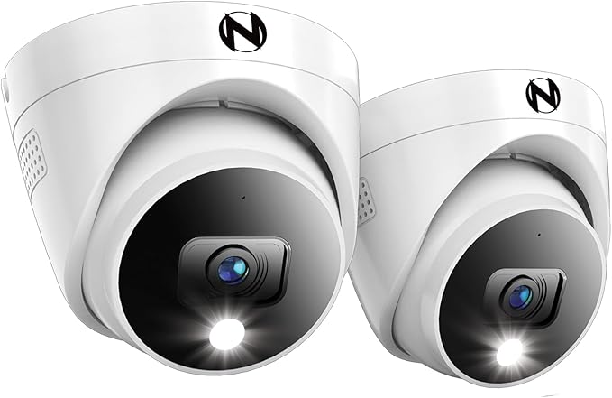 Night Owl Add On Wired 2K HD Indoor/Outdoor Deterrence Dome Cameras by NightOwl