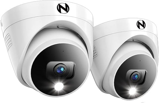Night Owl Add On Wired 2K HD Indoor/Outdoor Deterrence Dome Cameras by NightOwl