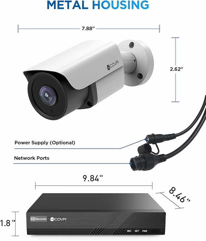 4COVR PoE Security Camera System, AI Human/Vehicle Detection, 8 Channel 8MP PoE - Image 9