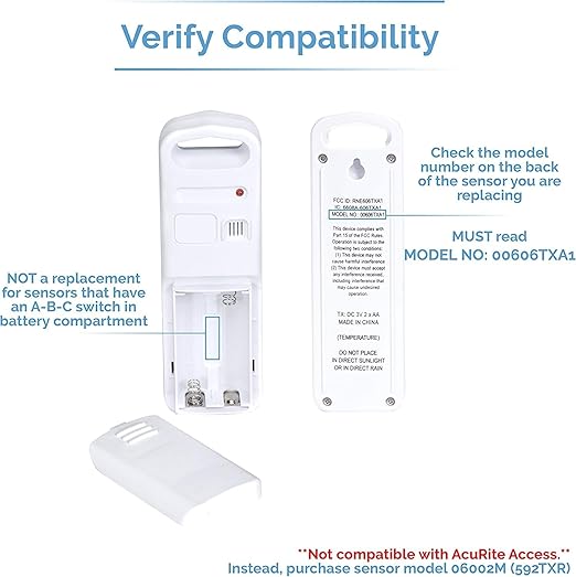 AcuRite Wireless Indoor Outdoor Temperature Sensor - Image 3