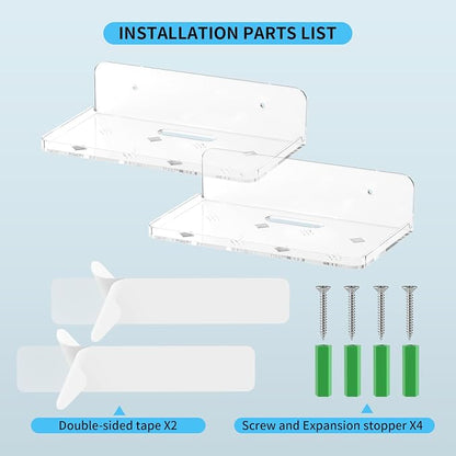 Wall Mount Floating Shelves for 2 Pcs Security Camera Shelf Mini Speaker Other - Image 7