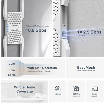 TP-Link-RE655BE BE11000 Tri-Band Wi-Fi 7 Range Extender - Image 5