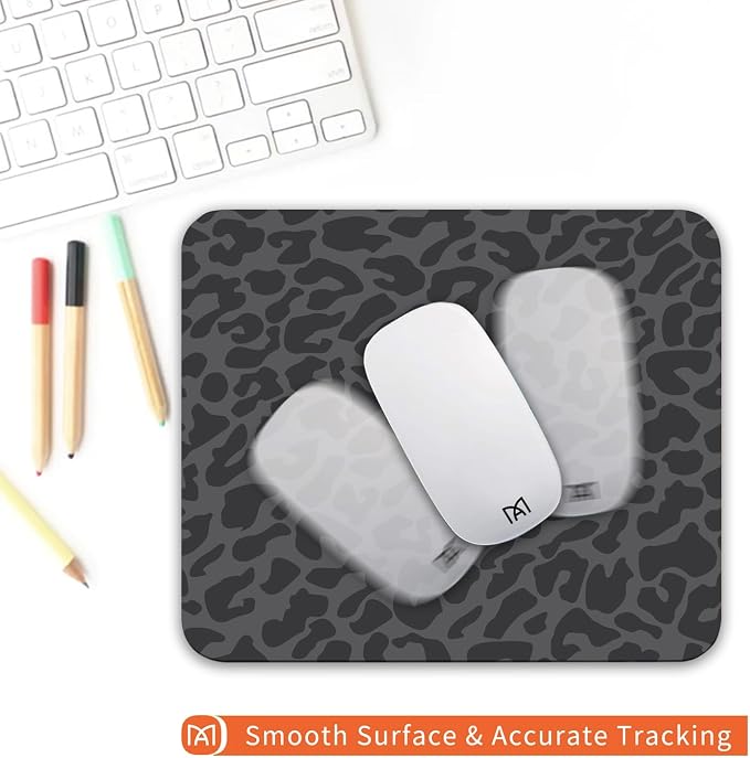 Square Mouse Pad Black Leopard, Personalized Premium-Textured Custom Mouse Mat - Image 4