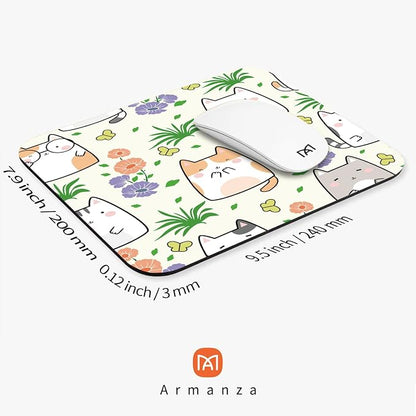 Square Mouse Pad Cute Cat, Personalized Premium-Textured Custom Mouse Mat Design - Image 2