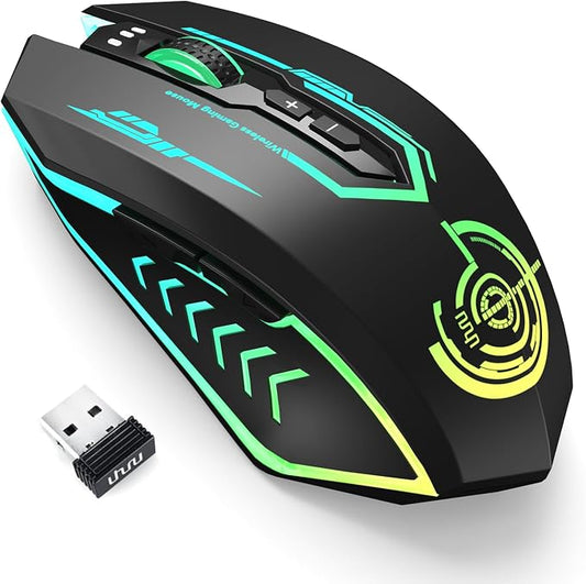 UHURU Wireless Gaming Mouse Up to 12000 DPI, Rechargeable USB-C Wireless Mouse by uhuru
