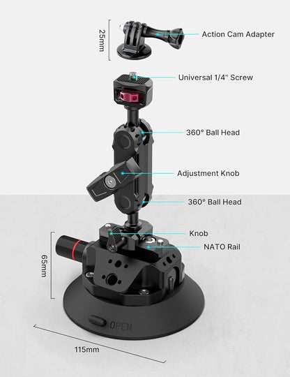 Ulanzi SC-02 Heavy-Duty Suction Cup Mount - Image 6
