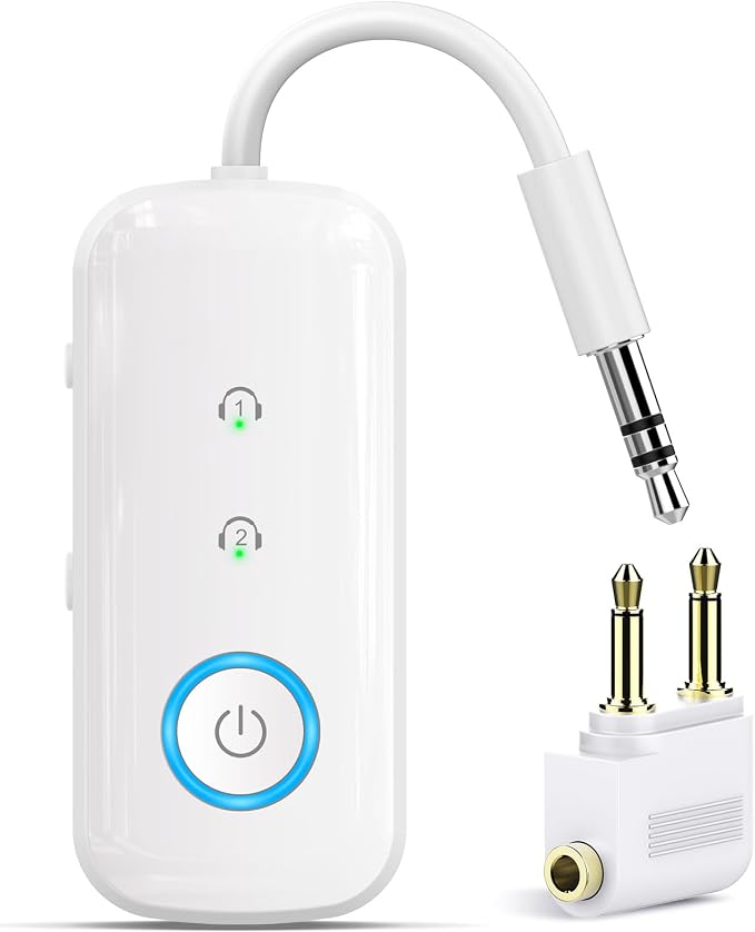 Premium Pro Bluetooth 5.4 Transmitter Receiver, Airplane Audio Adapter by LAICOMEIN