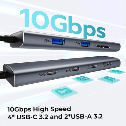 USB C to USBC Hub Dual/Triple Monitor, USBC Splitter 4K@30-60Hz - Image 7