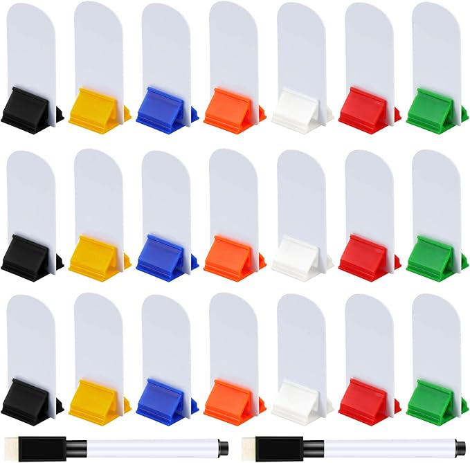 Meetory 45-Piece Blank Game Board Markers, 35-Piece Game Card Stands, 2 Black by Meetory