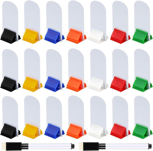 Meetory 45-Piece Blank Game Board Markers, 35-Piece Game Card Stands, 2 Black by Meetory