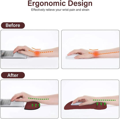 MOSISO Wrist Rest Support for Mouse Pad & Keyboard Set, Ergonomic Mousepad - Image 3