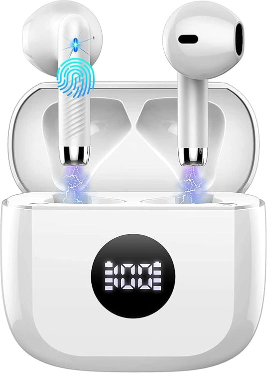 Wireless Earbuds, 40H Playback Mini Case IP7 Waterproof Sports Earphones by Jxrev