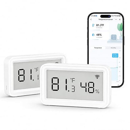 eMylo Smart WiFi Thermometer Hygrometer 2 Pack, Indoor Wireless Temperature by eMylo