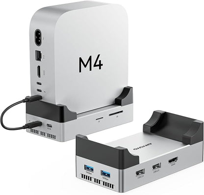 ANYOYO Mac mini M4 Dock and Stand, 10-in-1 Aluminum USB-C Hub - Image 9