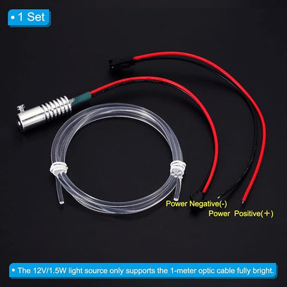 PATIKIL 3mm 1m PMMA Side Glow Fiber Optic Cable Kit, - Image 4