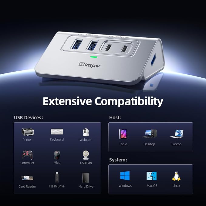 USB C Hub 10Gbps, 4 Port USB Splitter - Image 7
