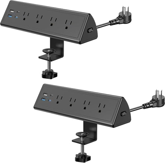 Jgstkcity Desk Clamp Power Strip, 20W Fast Charging Station, Surge Protector by Jgstkcity