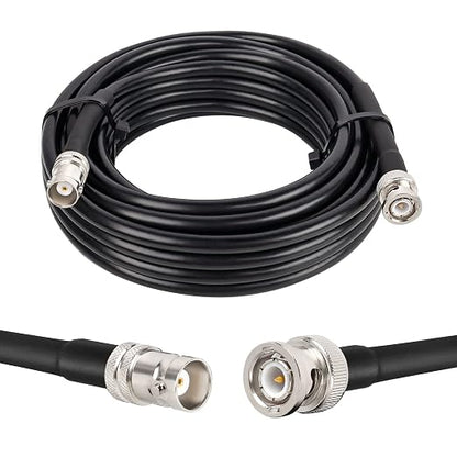 MOOKEERF BNC Male to BNC Female Coaxial Cable 50 ohm RG8X Coax Ultra Low Loss by MOOKEERF