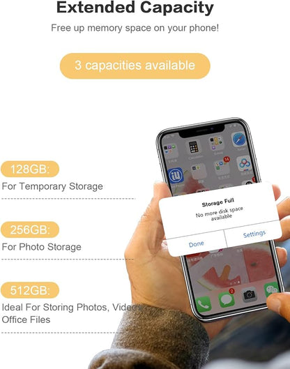 512GB Photo Stick for Phone, Qainerly USB Flash Drive for Phone All Models - Image 6
