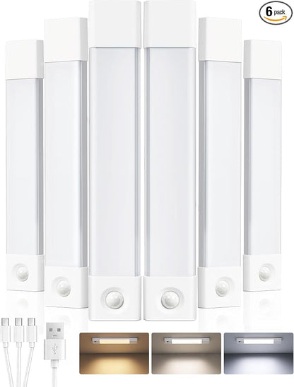 EZVALO 6-Pack Under Cabinet Lighting, Wireless Closet Lights, 50 LED by EZVALO