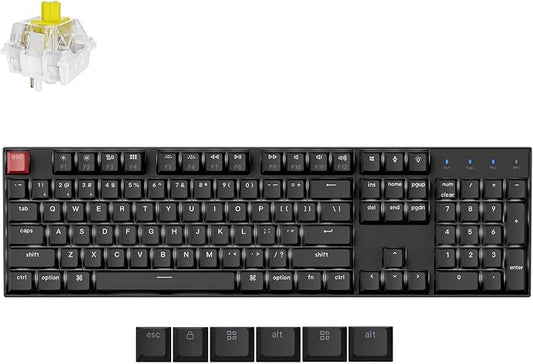 Keychron K10 Full Size Layout White LED Backlit Hot-Swappable Mechanical by Keychron