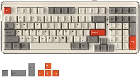 DAREU EK98pro Wireless Mechanical Keyboard, Tri-Mode BT/2.4GHz/USB-C Creamy by DAREUGAMINGDIRECT