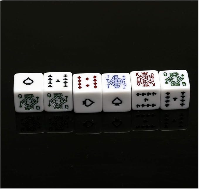 Leatherette Dice Cup with Poker Dice, Felt Lining Quiet Shaker - Image 2