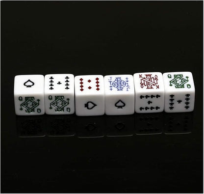 Leatherette Dice Cup with Poker Dice, Felt Lining Quiet Shaker - Image 2