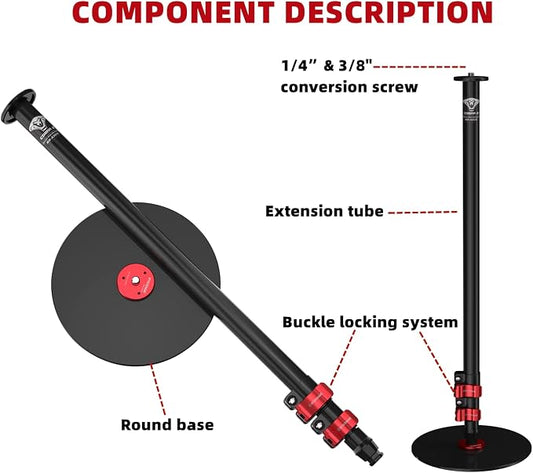 IFOOTAGE Cobra RB-A300, Round Base Monopod, Professional Camera Aluminium - Image 2