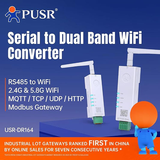 Serial to Dual Band WiFi Converter RS485 to WiFi Converter Modbus Gateway - Image 2