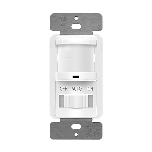 TOPGREENER in Wall PIR Motion Sensor Light Switch, Single Pole Occupancy Sensor by TOPGREENER