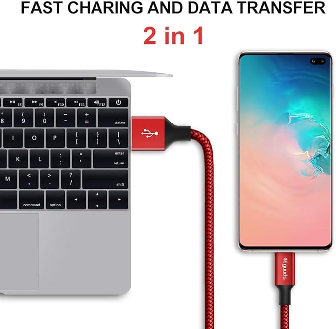 Long USB C Cable, etguuds Fast Charging USB A to Type C Charger Cable Braided - Image 4