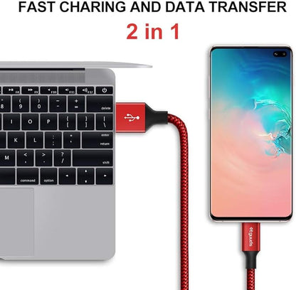 Long USB C Cable, etguuds Fast Charging USB A to Type C Charger Cable Braided - Image 4