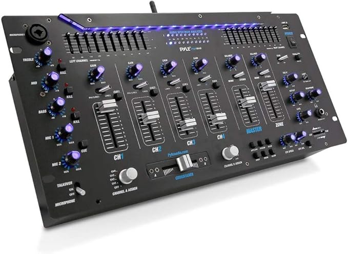 Pyle 6 Channel Mixer DJ Controller by PyleUSA