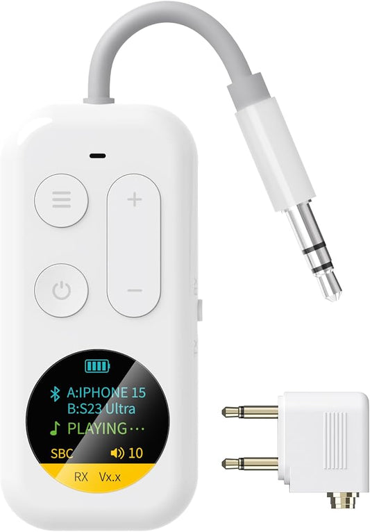 Bluetooth Wireless Audio Transmitter/Receiver, 20+ Hours Playtime, Supports 2 by Unknown