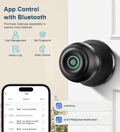 Fingerprint Door Lock, Smart Fingerprint Door Knob - Image 6