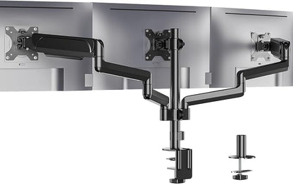 WALI Triple Monitor Mount for 13-27 inch Screens, Adjustable 3 Monitors Desk by WALI
