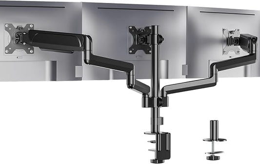 WALI Triple Monitor Mount for 13-27 inch Screens, Adjustable 3 Monitors Desk by WALI
