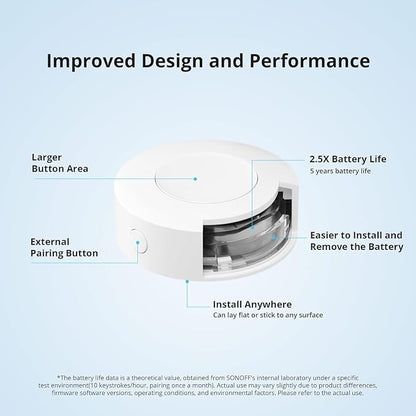 SONOFF Zigbee Switch, SNZB-01P Wireless Push Button, Supports to Create Smart - Image 4