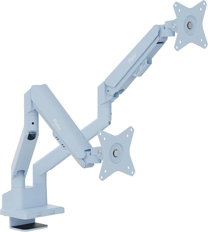 Pixio PS1D Wave Blue Dual Monitor Arm Stand Desk Mount by Pixio