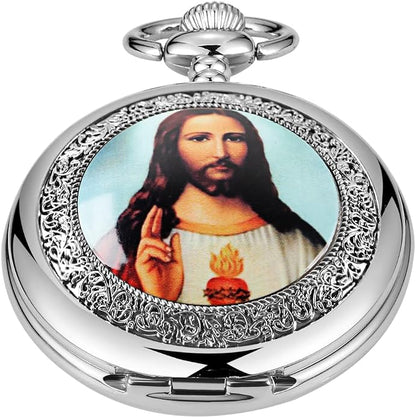 Men's Pocket Watch, Arabic Digital Dial Pocket Watches by Whodoit