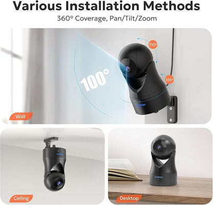 owltron Security Camera Indoor 2K, 360 Pan/Tilt Home Security Cameras - Image 7