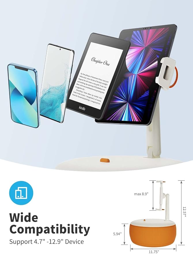 SAIJI Tablet Holder Pillow, Kindle Holder Compatible - Image 4