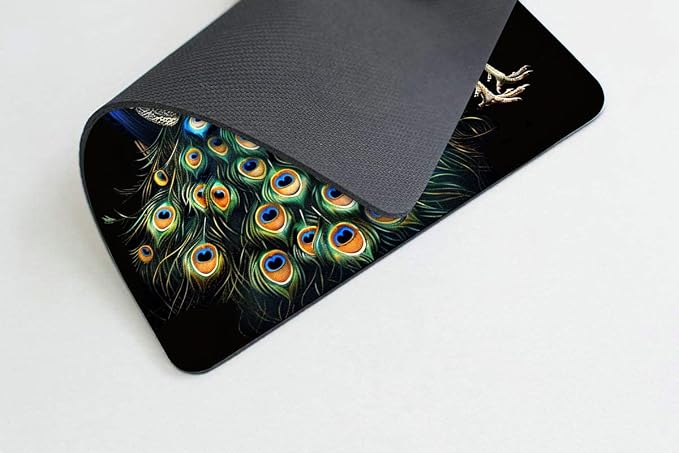 Square Mouse Pad Beautiful Peacock - Image 4