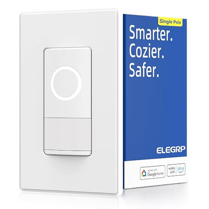 ELEGRP Smart Motion Sensor Switch, 2.4GHz Wi-Fi Single Pole Light Switch Works by ELEGRP%7CELEGROUP