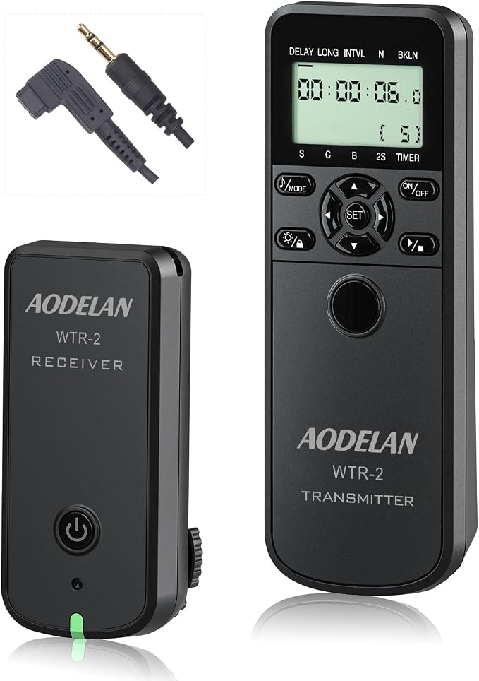 Wireless Shutter Camera Remote Intervalometer Timer Compatible by AODELAN