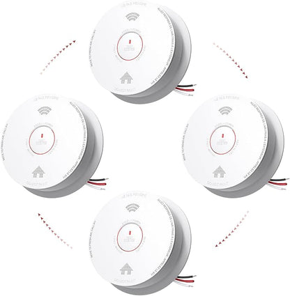Siterlink Hardwired Smoke Detector Carbon Monoxide Detector Combo 10 Year by SITERWELL