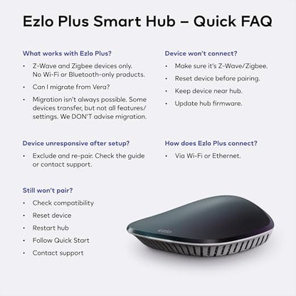 EzloPlus Smart Home Hub with Zigbee & Z-Wave. Works with Wi-Fi Devices - Image 2