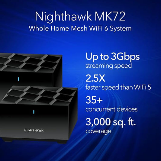 NETGEAR Nighthawk Advanced Whole Home Mesh Dual Band WiFi 6 System– AX3000 - Image 2