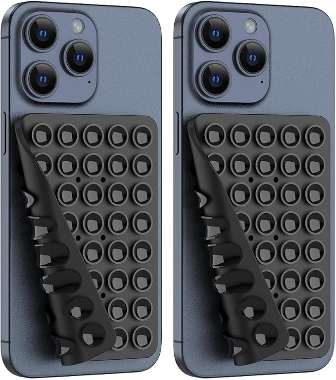 2PACK Silicone Double Sided Suction Phone Case Mount, Detachable Hands Free & by CMZZ